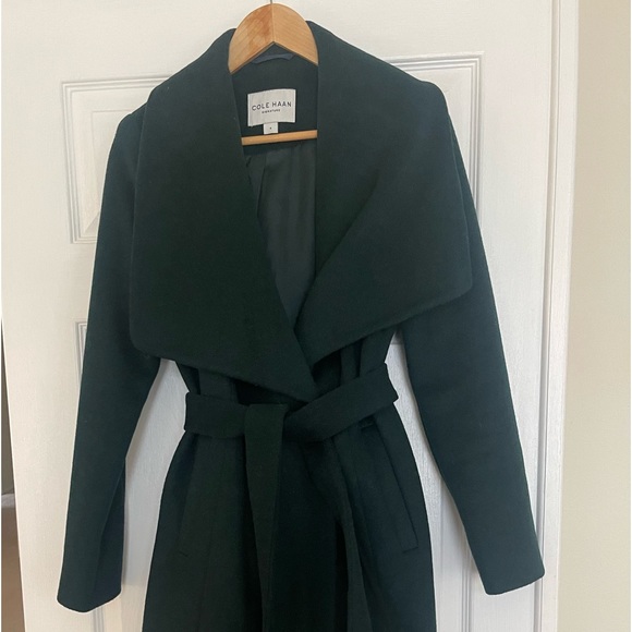 Cole Haan Wool Wrap Coat - Picture 3 of 6